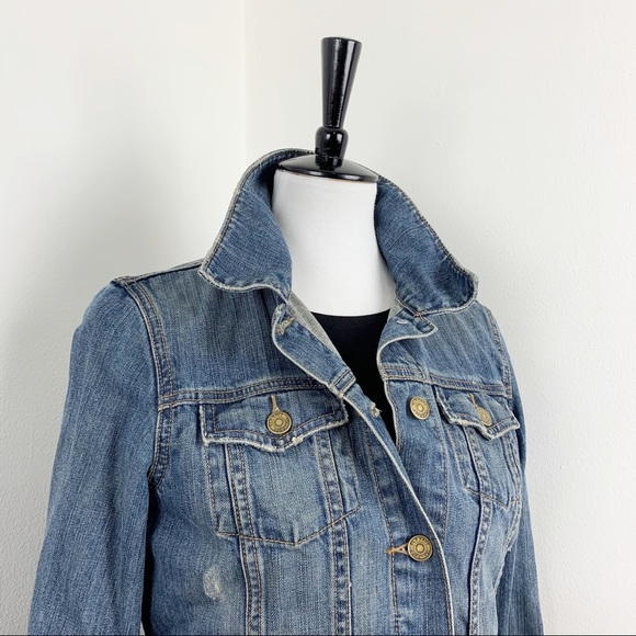 Old Navy | Distressed Denim Jean Jacket Coat
